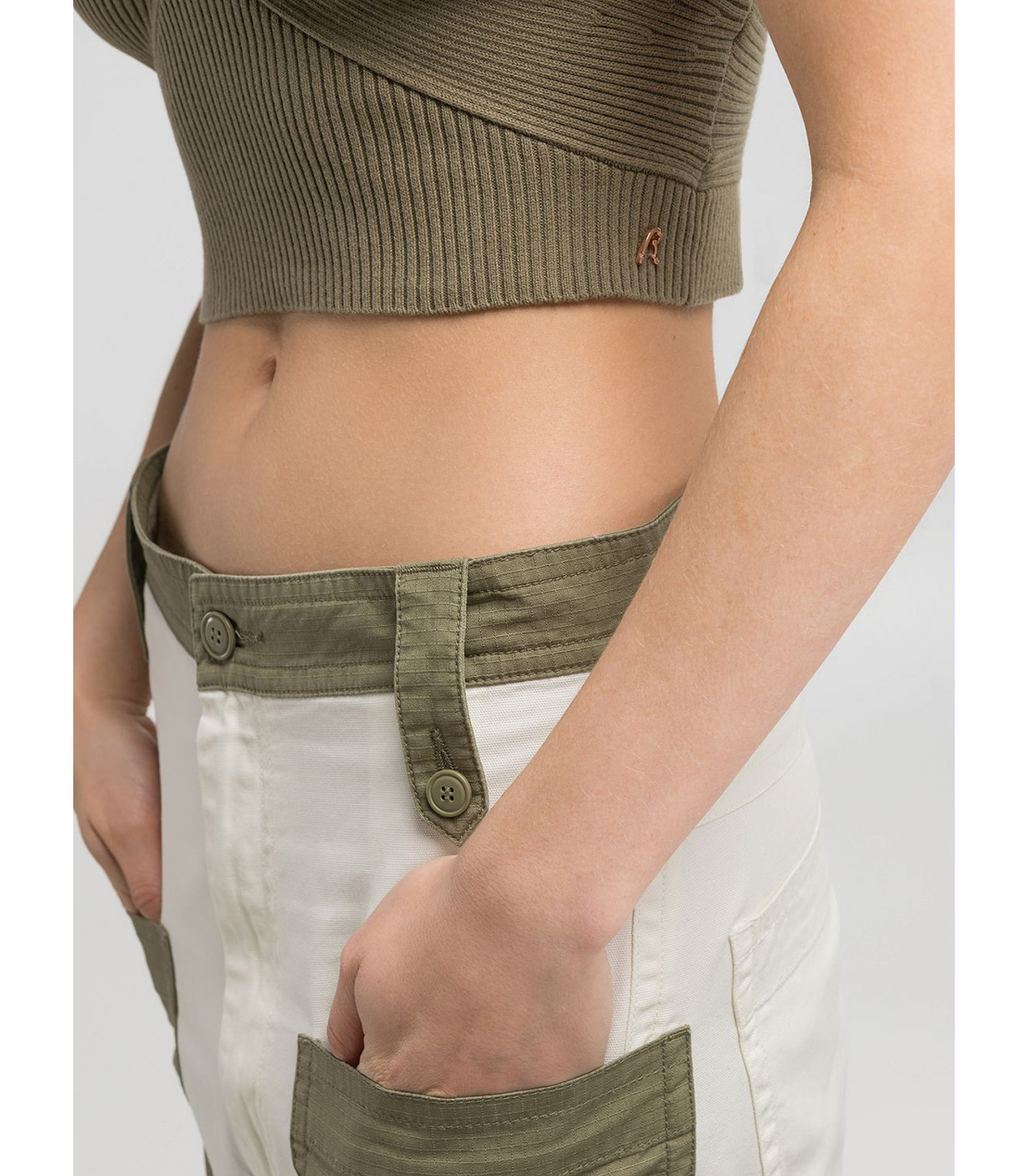 クロップド ニットトップ（セットアップモデル） 詳細画像 ライトミリタリー 6